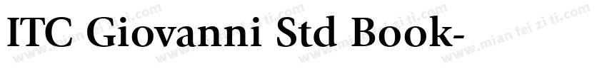ITC Giovanni Std Book字体转换